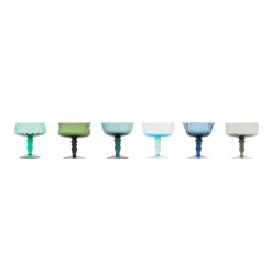 Set 6 Coppette Forme Assortite - Texture Nuance Blu/Verde
