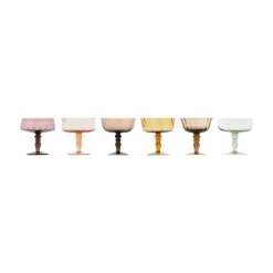 Set 6 Coppette Forme Assortite - Texture Nuance Ambra/Rosa