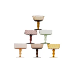 Set 6 Coppette Forme Assortite - Texture Nuance Ambra/Rosa