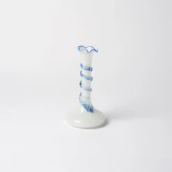 Vasetto Con Decoro Azzurro